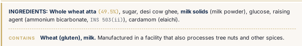 Atta Original ingredients list